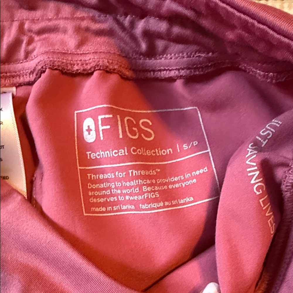 Figs special edition breast cancer Pink Jogger Pants with pink ribbon Drawstring - Picture 3 of 3